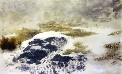 Un paisaje nevado - un estudio