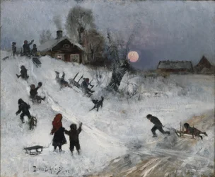 Deslizamiento en trineo, 1882