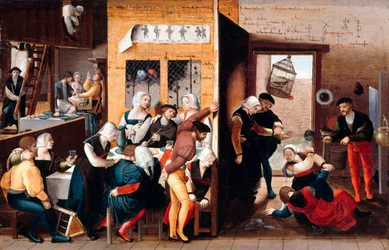 Escena en el interior de un burdel