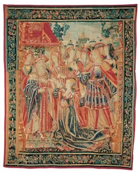La historia de Troya. Casandra intercede ante Príamo para obtener el perdón de Paris