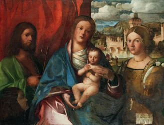 La Virgen y el Niño con los santos Juan Bautista, Catalina de Alejandría y donante