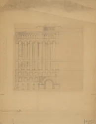 Edificio Mills, San Francisco, California, boceto de diseño