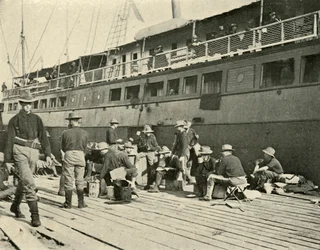 13º Infantería en el desayuno, Guerra Hispanoamericana, 11 de junio de 1898, 1899