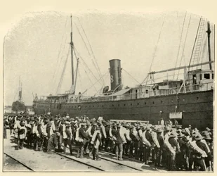 16º Infantería Embarcando, Guerra Hispanoamericana, junio 1898, 1899