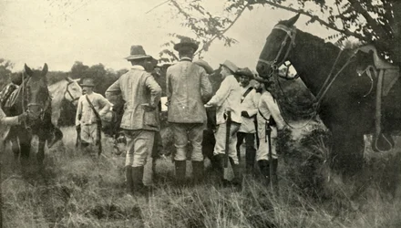 El General Lawton aprendiendo de oficiales cubanos...30 de junio, Guerra Hispanoamericana, 1898, 1899