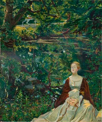 De una pintura de Byam Shaw, c1899