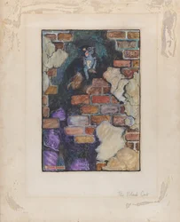 El gato negro, para los «Cuentos escogidos de misterio» de Edgar Allan Poe, 1909, 1909.