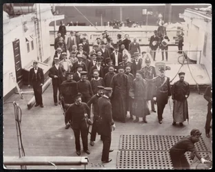 El estadista chino Li Hung-Chang durante su visita a Estados Unidos, 1896