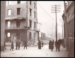Ruinas del Hotel Delavan House, Albany, Nueva York, 1894