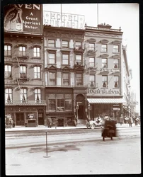 Vista del Hotel Hungaria y el Hotel Hugh Slevin en Union Square East y 14th Street, Nueva York, 1905