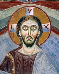 Rostro de Cristo Pantocrátor (detalle)