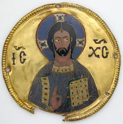 Medallón con Cristo de un marco de icono, c.1100