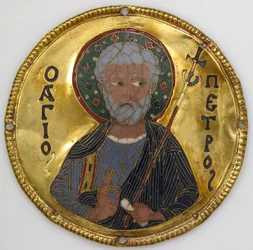 Medallón con San Pedro de un marco de icono, c.1100