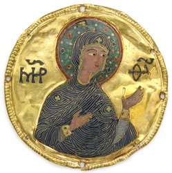 Medallón con la Virgen de un marco de icono, c.1100
