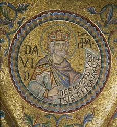 Rey David (detalle) de los mosaicos interiores en la Basílica de San Marcos, siglo XIII