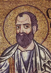 El profeta Malaquías (detalle) de los mosaicos interiores en la Basílica de San Marcos, siglo XII