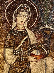 Una virgen mártir (mosaico)