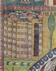 Detalle de Jerusalén (mosaico)