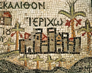 (detalle) de un mapa de Jericó