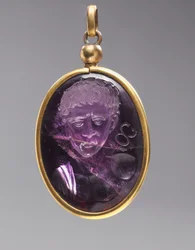 Intaglio con busto de retrato masculino, 500s