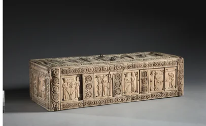 Caja de Marfil con Escenas de Adán y Eva, 1000-1100s