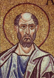 El profeta Abdías (siglo VIII o VI a. C.). Obra de un maestro bizantino, mosaico, detalle de la decoración de la Basílica de San Marcos en Venecia (Italia)