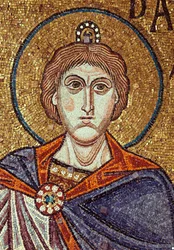 El profeta Daniel (siglo VI). Obra de un maestro bizantino, mosaico, detalle de la decoración de la Basílica de San Marcos en Venecia (Italia)