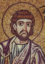 El profeta Zacarías (siglo VI a.C.). Obra de un maestro bizantino, mosaico, detalle de la decoración de la Basílica de San Marcos en Venecia (Italia)