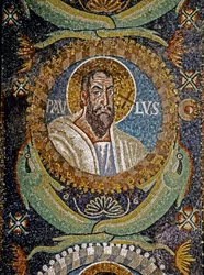 PAULUS: Mosaico bizantino, siglo VI (mosaico)