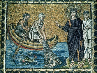 San Andrés y San Pedro respondiendo al llamado de Jesús, de la nave principal