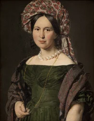 La esposa del artista con turbante