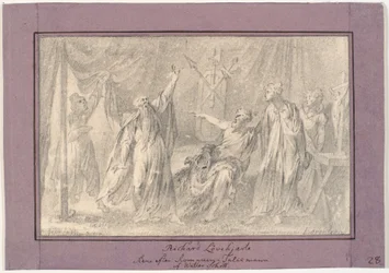 Ricardo Corazón de León. Escena de la novela "El Talismán" (1825) de Walter Scott
