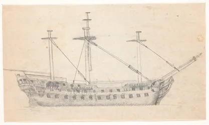 Buque de guerra. Dos cubiertas