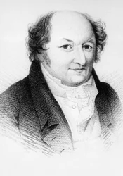 Retrato de Aleksandr Aleksandrovic Sachovskoj, dramaturgo ruso, grabado de Russkaya Talia, antología de Faddey Venediktovich Bulgarin, publicada en 1825