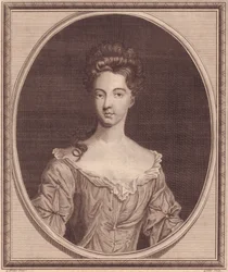 Retrato de Margaret Cecil, Condesa de Ranelagh (1672 o 1673-1728), grabado en cobre por John Goldar (1729-1795) de una pintura de G Kneller