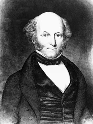 Retrato de Martin Van Buren (1782-1862), abogado y político estadounidense que fue el 8º Presidente de los Estados Unidos de 1837 a 1841, grabado