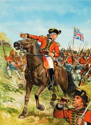 Guerra de Independencia de Estados Unidos (gouache sobre papel)