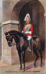 Centinela montado 1st Life Guards, Whitehall