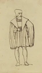 Estudio de vestimenta del siglo XVI