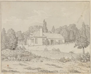 La casa de Jean-Jacques Rousseau en el jardín del palacio de Ermenonville