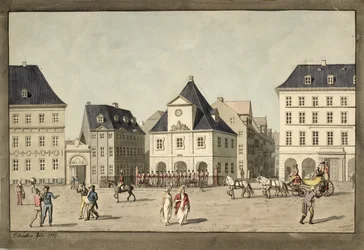 Kongens Nytorv con la guardia principal