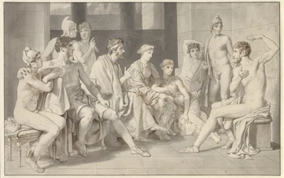 Odiseo en Alkinoos cuenta su vida