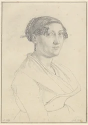 Retrato de una romana, de frente mirando a la derecha