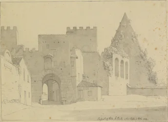 Vista de Porta S.Paolo y Pirámide de Cayo Cestio desde el lado de la ciudad, Roma