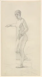 Modelo femenina de pie