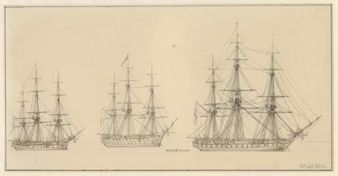 Tres barcos de línea rusos