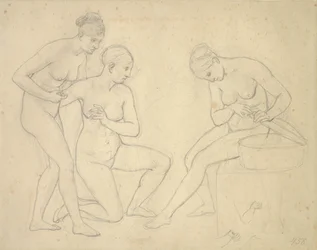 Boceto para la imagen de las hijas de Cécrope