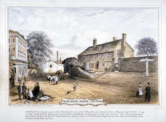 Vista del Palacio del Rey Juan, Old Ford, Poplar, Londres, c. 1863