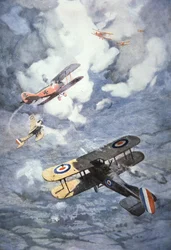 Aviones británicos contra aviones alemanes