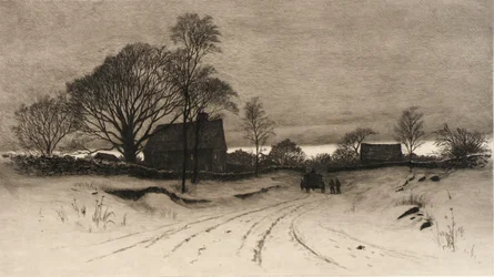 (Escena rural invernal)